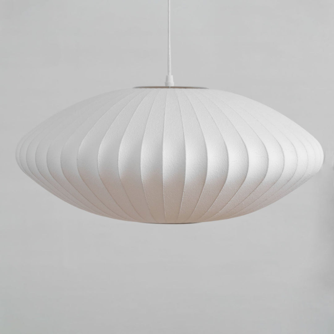 White Geometric Wire Swag Pendant Light