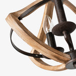 Cargar imagen en el visor de la Galería, Distressed wood and rust ceiling light detail 6
