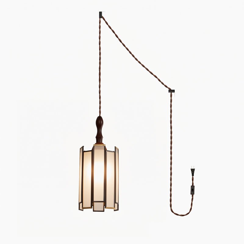 Colorful Decorative Glass Plug-In Swag Pendant