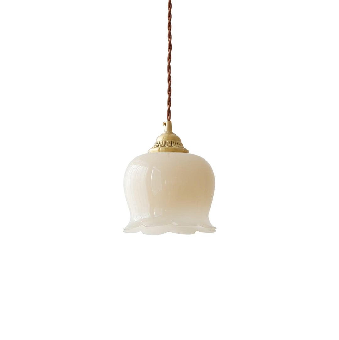 Brass Resin Petal Plug-In Pendant