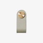 Load image into Gallery viewer, Cowhide leather and brass cabinet pull handle color and size option