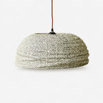 Load image into Gallery viewer, Gathered Fabric Pendant Lamp with Botanical Pattern Option