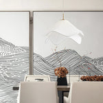Load image into Gallery viewer, Ethereal Bloom French Floral Pleated Fabric Pendant Light
