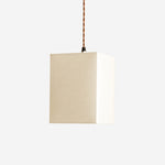 Load image into Gallery viewer, Square Fabric Pendant Lamp with Wood Canopy