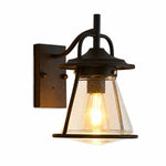 Bild in Gallery-Viewer laden, Black Glass Outdoor Wall Lantern Sconce