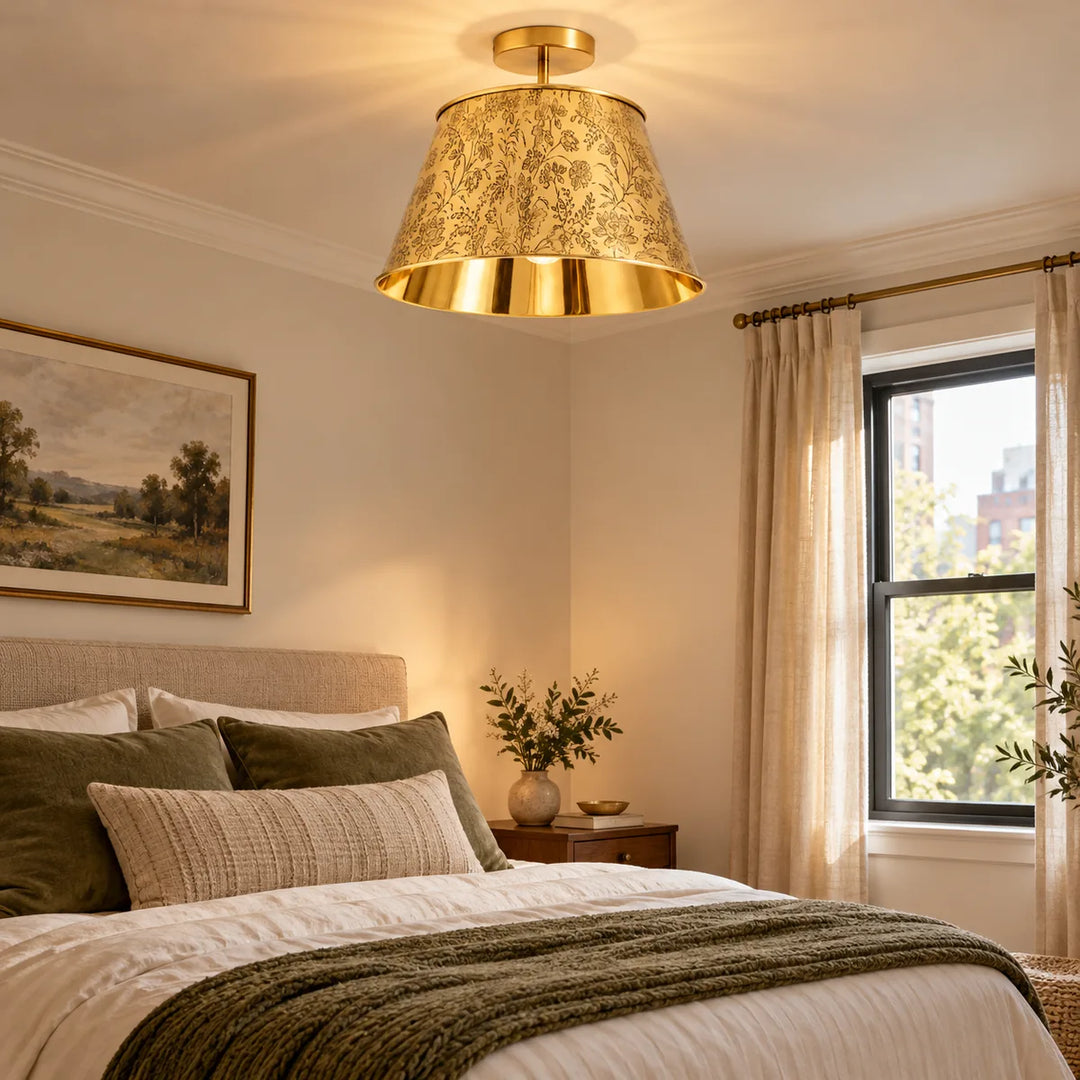 Tall Floral Shade for a Room with Height