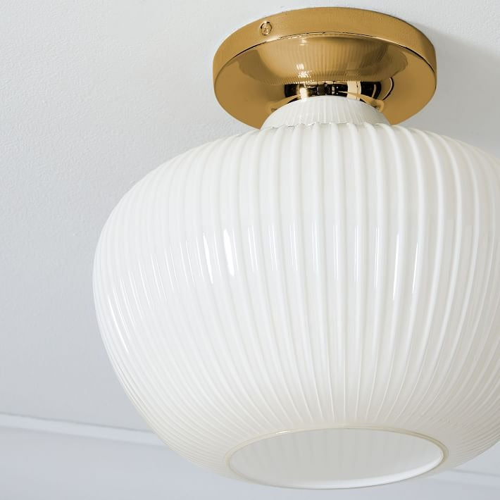 Lámpara de techo empotrada de cristal Rivrona - Diseño moderno de globo color champán