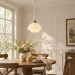 Charger l'image dans la visionneuse de galerie, Vintage Milk White Glass Plug-In Pendant Light