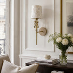 Bild in Gallery-Viewer laden, Capiz shell bow wall sconce installed in an elegant living room
