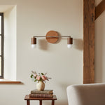 Charger l&#39;image dans la visionneuse de galerie, Mobilux Line Wood and Vanity Light - Bohemian Bathroom Lighting Fixture

