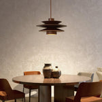 Load image into Gallery viewer, Layered Wood Plug-In Swag Pendant