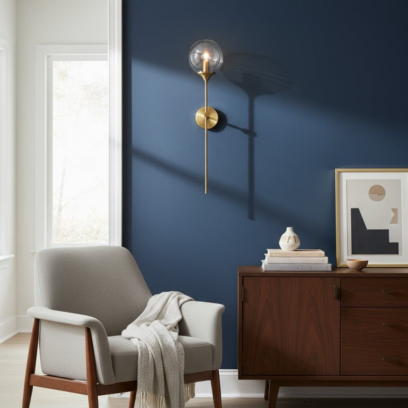 Beanaura Wandleuchte Nordische Glas-Kugel Metallgestaltung – Moderne Innenbeleuchtung für Wohnzimmer