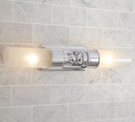 Load image into Gallery viewer, Kalvora Double Tube Wall Sconce - Aged Frosted Glass Vanity Light
