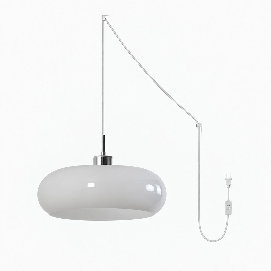 Potivus Sculptural Glass Plug-In Pendant Light
