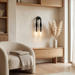 Charger l'image dans la visionneuse de galerie, Applique murale minimaliste à bras courbé Strandia - Lumière d’accent style Japandi pour couloir