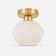 Standard brass opal glass ceiling light
