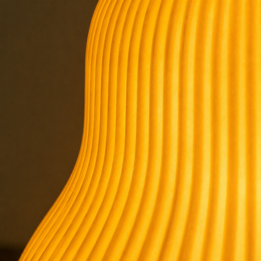 Ribbed ceramic shade close-up