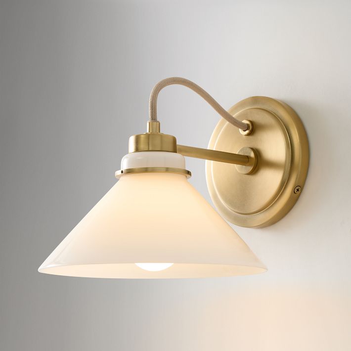 Aurenza Curved Arm Globe Wall Sconce – Modern Industrial Wall Lamp for Bathroom, Bedroom, and Hallway
