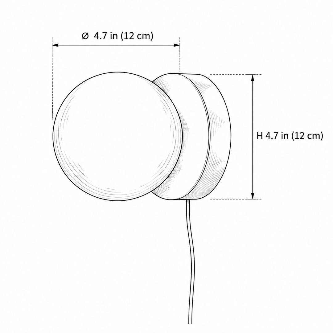 Nuvol Glass Plug-In Wall Light