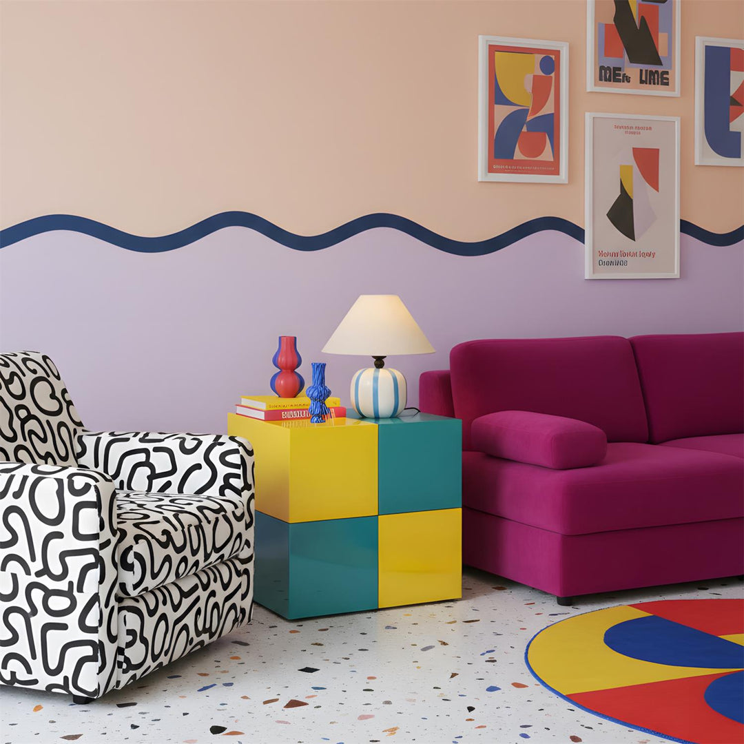 Lámpara de Mesa Lollipop Juguetona Esfera Colorida para Decoración de Dormitorio
