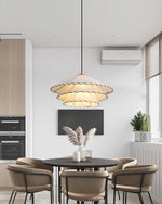 Load image into Gallery viewer, White Fabric And Metal Plug-In Pendant