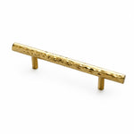 Bild in Gallery-Viewer laden, Natural Brass hammered bar pull with 3.8 inch or 96 mm centers