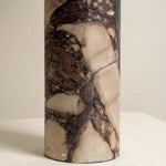 Load image into Gallery viewer, Cavilon Modern Artisanal Marble Accent Table Lamp with Soft Fabric Shade for Living Room and Bedroom