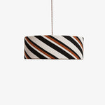Charger l'image dans la visionneuse de galerie, Striped fabric drum pendant light