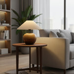 Charger l'image dans la visionneuse de galerie, Lampe de table en céramique Ceravine Curvaceous - Style Japandi pour tables de chevet de chambre