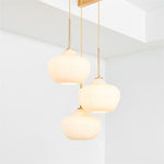 Load image into Gallery viewer, Rivrona Ribbed Glass 3-Light Chandelier - Sculptural Modern Lighting for Home

