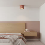 Cargar imagen en el visor de la Galería, Lámpara de Techo Cilíndrica Sabiara Wabi-Sabi - Luminaria de Techo con Luz Suave y Difusa para Dormitorios y Salas de Estar