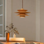 Load image into Gallery viewer, Layered Wood Plug-In Swag Pendant