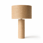 Charger l'image dans la visionneuse de galerie, Woven jute cylinder table lamp on a white background