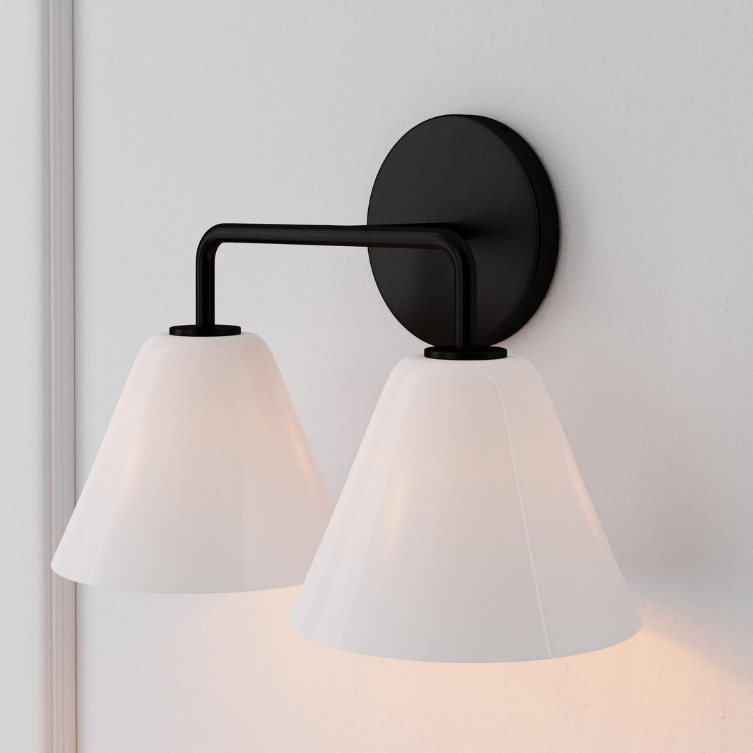 Aplique de pared Conica Cone: iluminación moderna de vidrio de 1, 2 y 3 luces