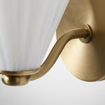 Charger l'image dans la visionneuse de galerie, Applique Murale en Verre Laiton Ondulé Moderne Mivie - Profil Compact pour Chambres et Couloirs