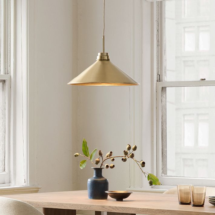 Aurenza Modern Farmhouse  Cone Pendant Light – Dimmable Kitchen and Entryway Lighting
