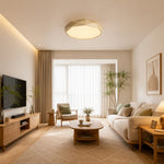 Load image into Gallery viewer, Faceted Gold Geometric LED Flush Mount Ceiling Light