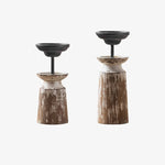 Cargar imagen en el visor de la Galería, Short and tall candle holder set