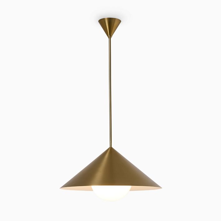 Lámpara colgante cónica de metal Brivana: diseño minimalista moderno para comedores