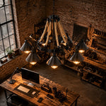 Cargar imagen en el visor de la Galería, Rustic farmhouse rope chandelier