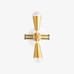 Charger l&#39;image dans la visionneuse de galerie, Pyralis Cone Art Deco Brass Sconce - Industrial Vanity Light
