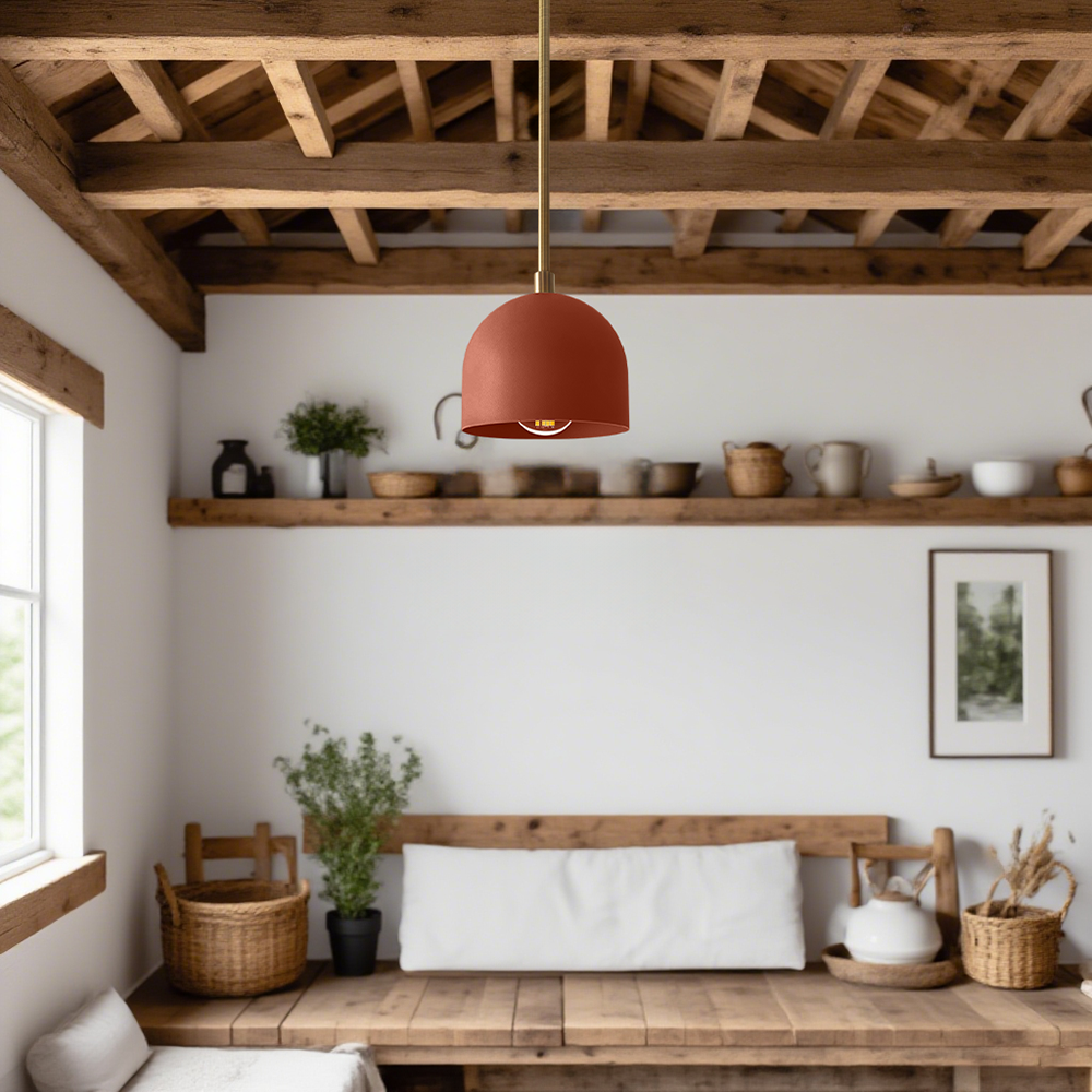 Suspension Farmhouse – Suspension Vanity avec dôme coloré