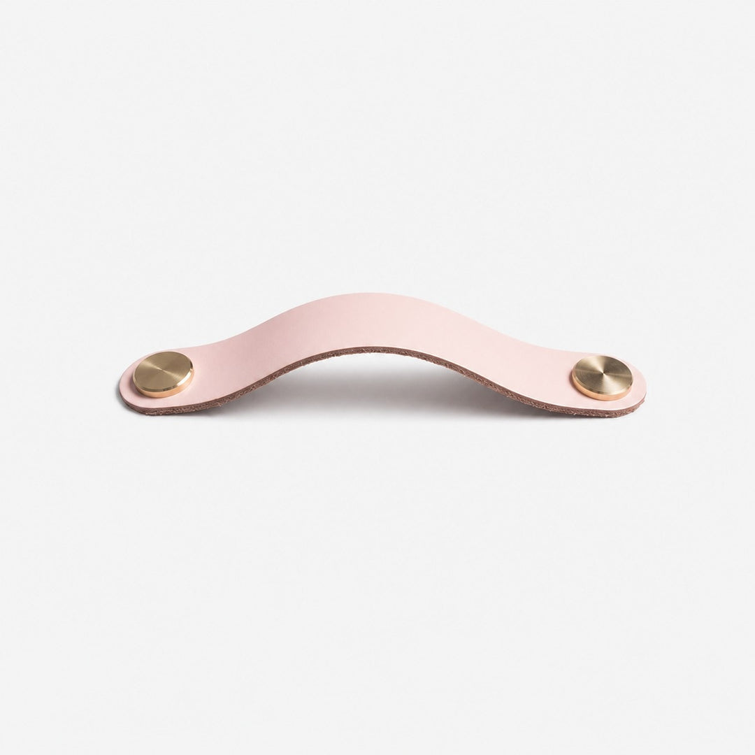 Cowhide leather and brass cabinet pull handle color and size option