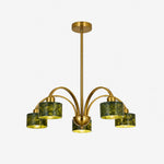 Bild in Gallery-Viewer laden, Green Jade Arched Branch Chandelier