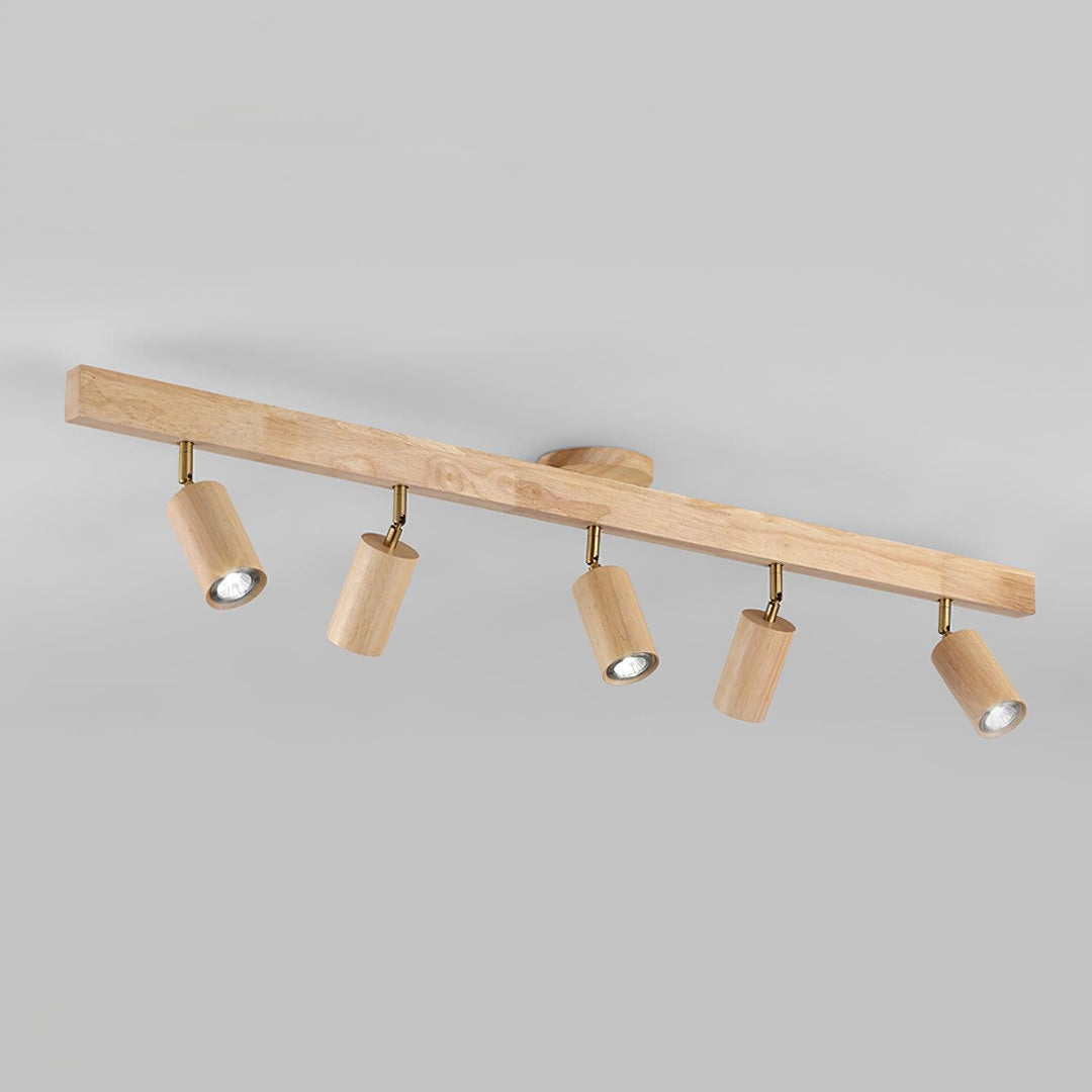 Iluminación de riel de madera Merlo