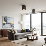 Load image into Gallery viewer, Vintage Industrial Ceiling Light - Black Metal Flush Mount
