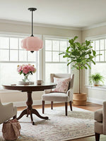 Load image into Gallery viewer, Vintage Milk Glass Semi Flush Mount Eloise Pendant Light
