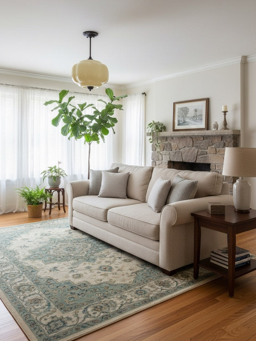 Vintage Milk Glass Semi Flush Mount Eloise Pendant Light