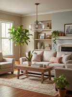 Load image into Gallery viewer, Vintage Milk Glass Semi Flush Mount Eloise Pendant Light

