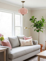 Load image into Gallery viewer, Vintage Milk Glass Semi Flush Mount Eloise Pendant Light
